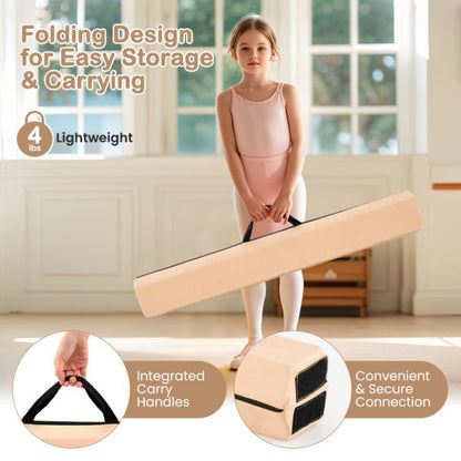 Folding Balance Beam with Removable Suede Cover - Discount Msrp 