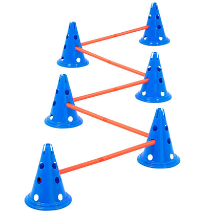 VEVOR Dog Agility Hurdle Cone Set 6 PCS Kit-12 xCones 6 xAgility Rods with Bag - Discount Msrp 