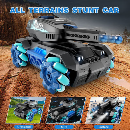 4DRC Y1 RC Crawler Scale Water Bullet Shooting Remote Control Cars,Kids 4WD Battle Stunt Car,All Terrain RC Truck with 360°Rotating,Toy Gift for Boys Girls Kids,Blue - Discount Msrp 