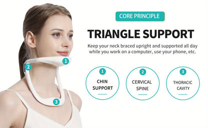 Neck Brace; Cervical Collar Neck Support Brace; Adjustable Anti-Bow Cervical Traction Device For Neck Posture Support Neck Pain Relief; Shoulder And Neck Forward Tilt Support - Discount Msrp 