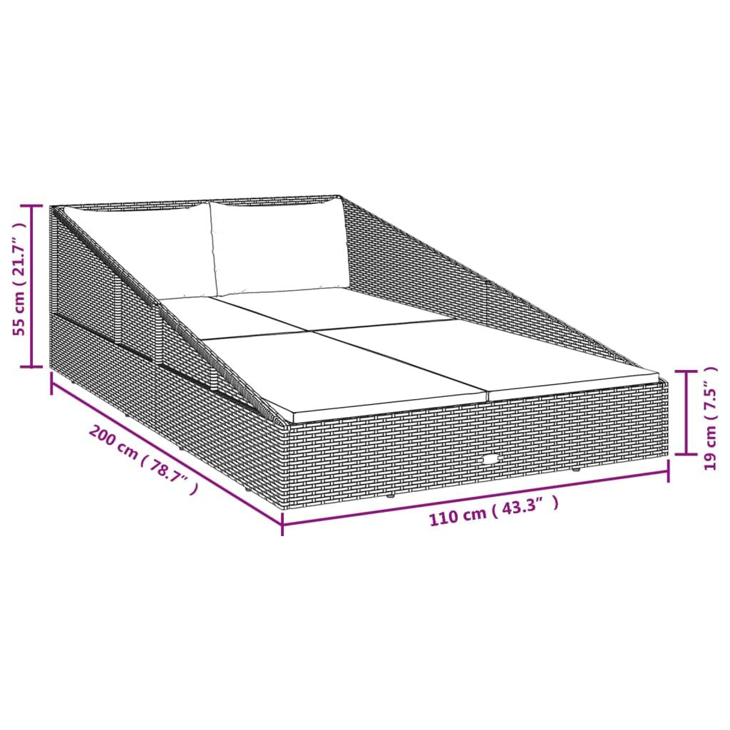 Garden Bed Black 43.3"x78.7" Poly Rattan - Discount Msrp 