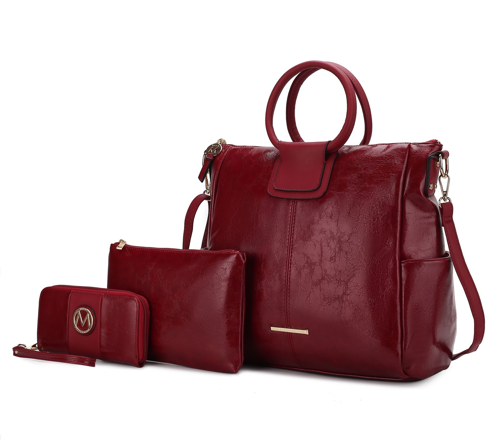 MKF Collection Zori Tote Handbag with Pouch and Wallet Vegan Leather Women by Mia k - Discount Msrp 