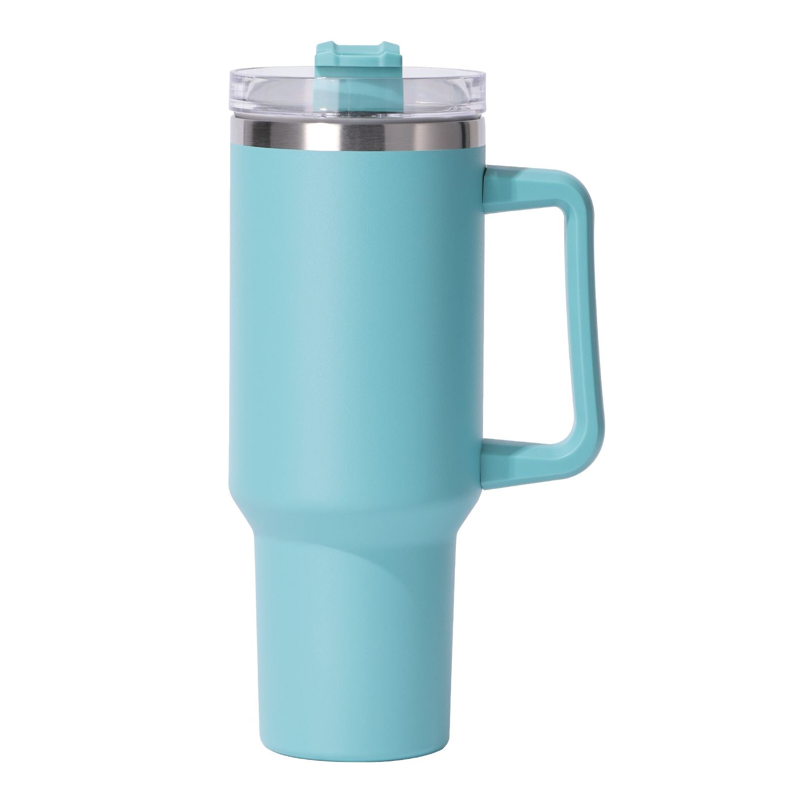 40oz large capacity tumbler, With Handle And Straw Lid, Insulated Reusable Stainless Steel Water Bottles Travel Mug Coffee Cup car cup water cup For Men Women Outdoor Camping Driving, gift - Discount Msrp 