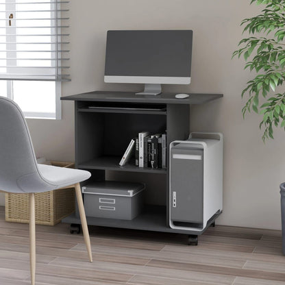 Computer Desk Gray 31.5"x19.7"x29.5" Engineered Wood - Discount Msrp 