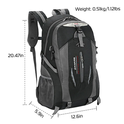 36L Travel Backpack Waterproof Hiking Daypack with Multiple Compartments and Pockets, Nylon Backpack for Camping - Discount Msrp 