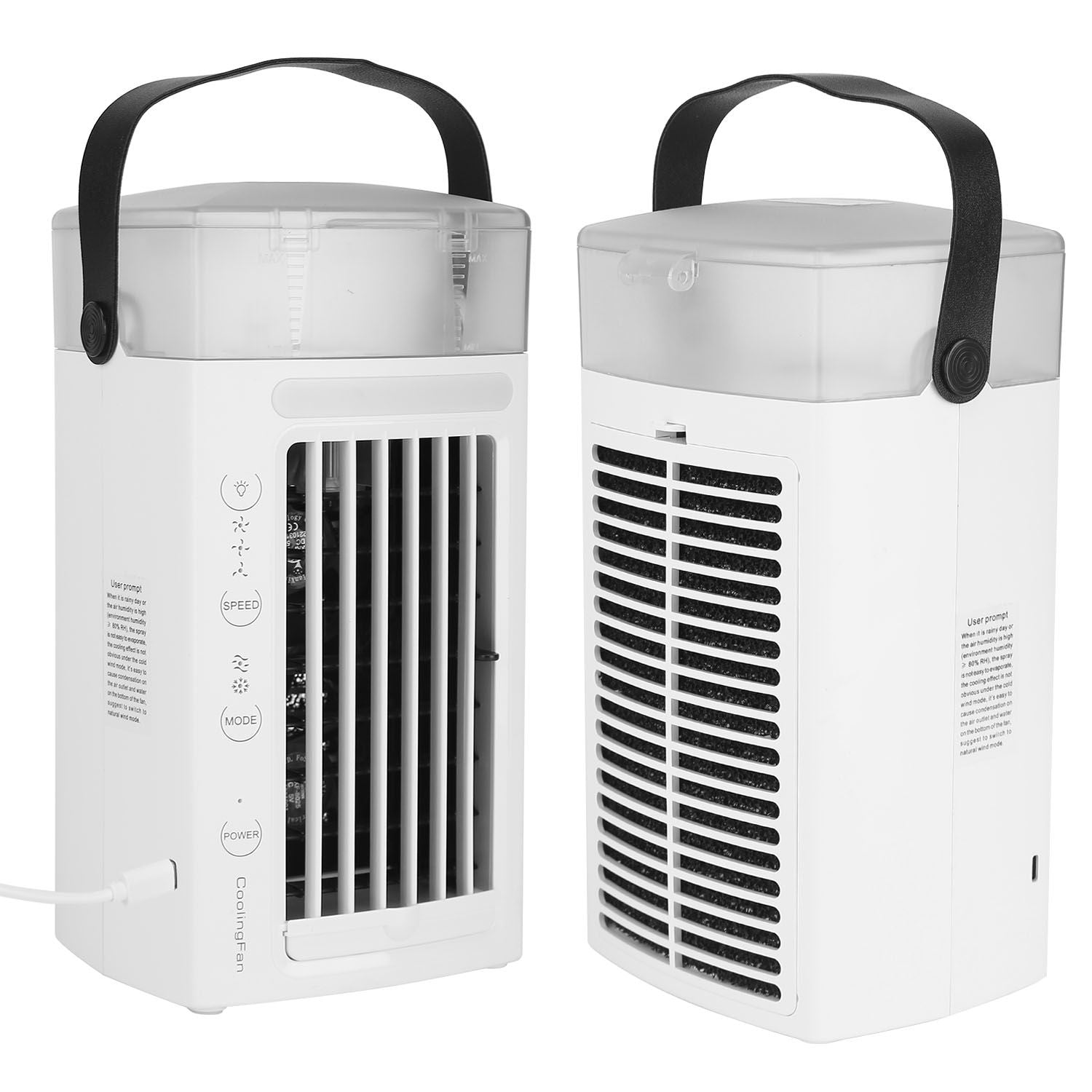 4 In 1 Portable Air Conditioner Fan Evaporative Air Cooler Water Fan - Discount Msrp 