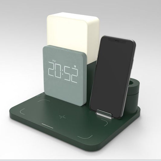 Multifunctional Alarm Clock Wireless Charger Bedroom - Discount Msrp 