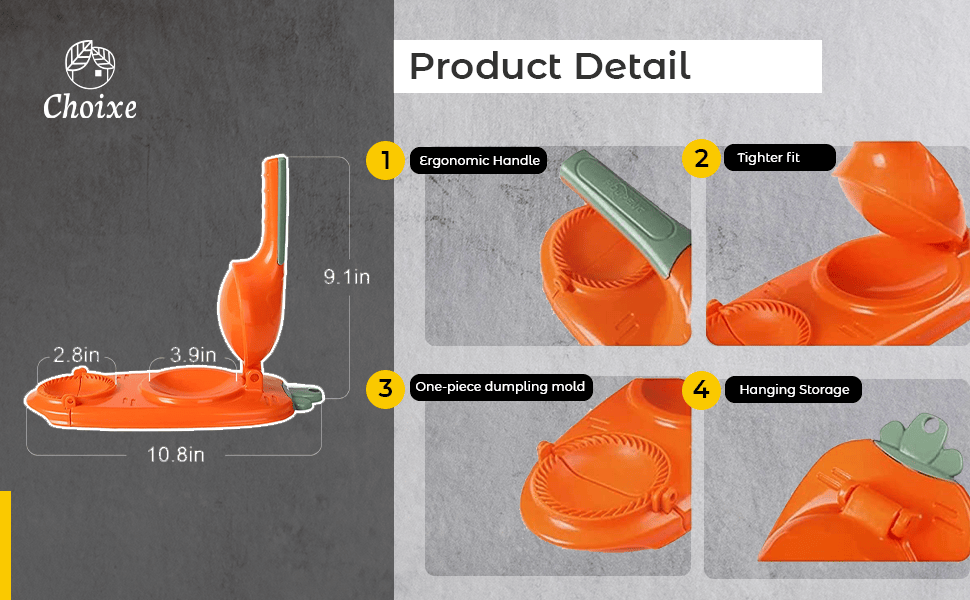 2-in-1 Manual Dough Press. Dumpling Empanada Pastries Maker - Discount Msrp 