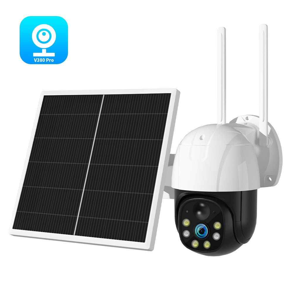 V380 P5 WiFi IP65 Waterproof Camera Outdoor Low Power Solar Ball Wireless Camera; 1080P HD IP Security Camera With Auto Tracking IR Night Vision Without TF/SD Card - Discount Msrp 