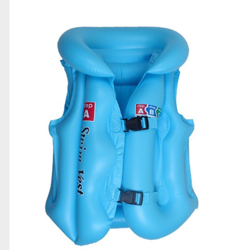 Swim Vest For Kids ; 4-12 Years Old Inflatable Swimming Floaties With Adjustable Safety Buckle & Dual Airbags For Boys Girls; Water Vest For Pool; Beach; Lake & Ocean - Discount Msrp 