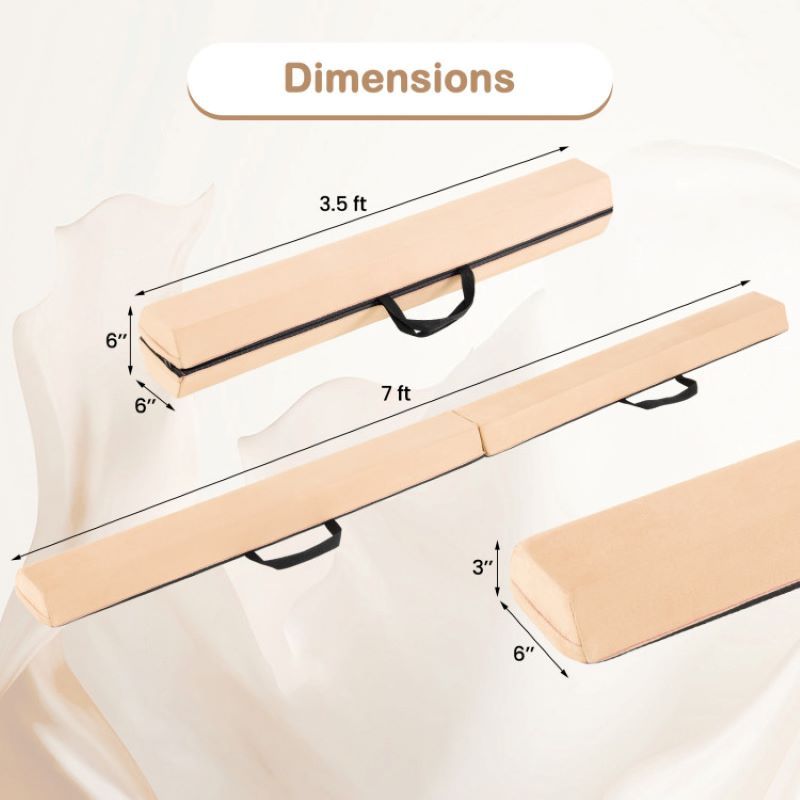 Folding Balance Beam with Removable Suede Cover - Discount Msrp 