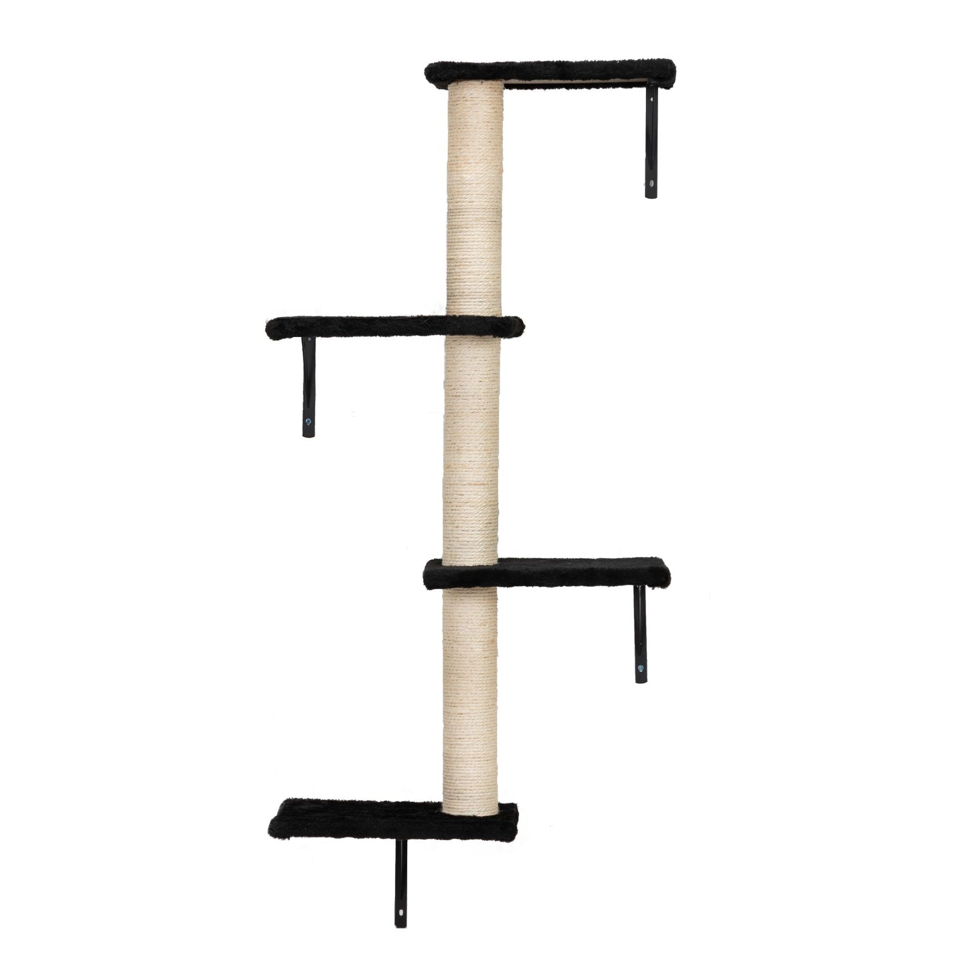 5 Pcs Wall Mounted Cat Climber Set; Floating Cat Shelves and Perches; Cat Activity Tree with Scratching Posts; Modern Cat Furniture - Discount Msrp 