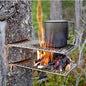 Outdoor Camping Pot Rack Square 304 Stainless Steel Barbecue Mesh Simple Firewood Stove Barbecue Rack - Discount Msrp 