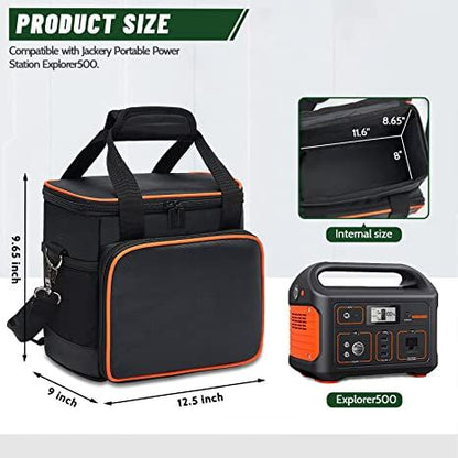 Carrying Bag for Jackery Portable Power Station Explorer 300 240 160 Storage Pockets Battery Case Travel Power Pack - Discount Msrp 
