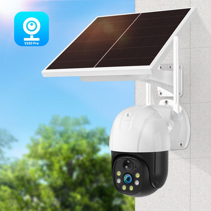 V380 P5 WiFi IP65 Waterproof Camera Outdoor Low Power Solar Ball Wireless Camera; 1080P HD IP Security Camera With Auto Tracking IR Night Vision Without TF/SD Card - Discount Msrp 
