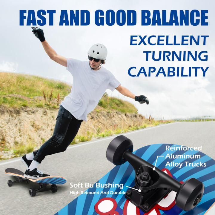 Stand Skateboard skilled and beginners skateboards for kids; teens adults - Discount Msrp 