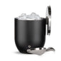 Stainless Steel Ice bucket with Lid and Scoop, Black - Discount Msrp 