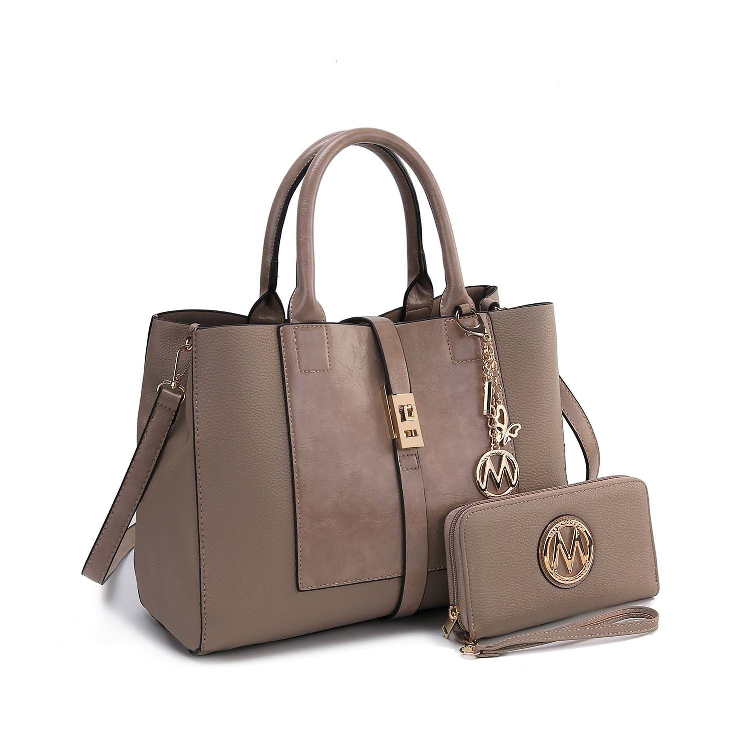 MKF Collection Yola Satchel Bag with Wallet Vegan Leather Women by Mia K - Discount Msrp 