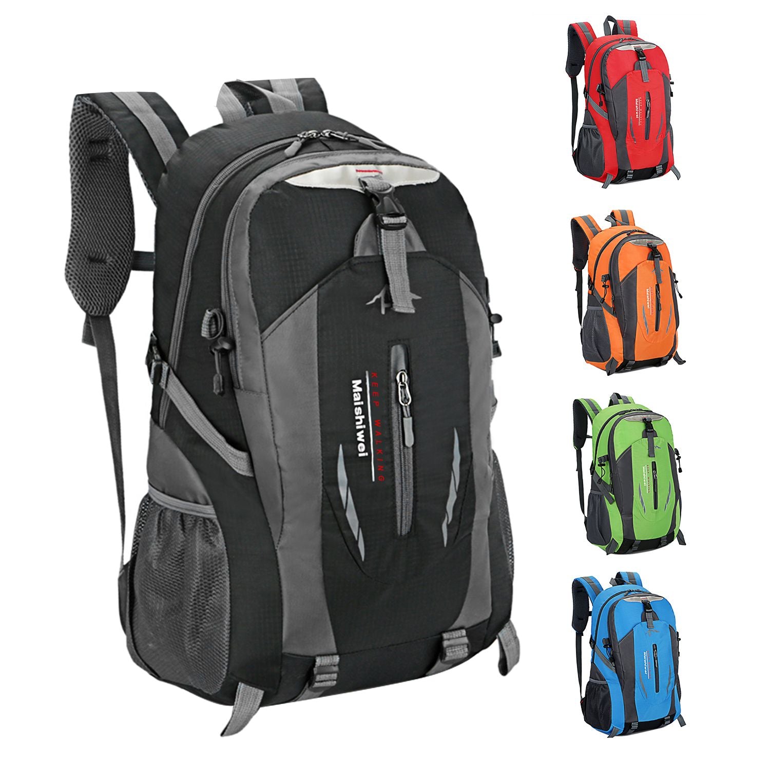 36L Travel Backpack Waterproof Hiking Daypack with Multiple Compartments and Pockets, Nylon Backpack for Camping - Discount Msrp 