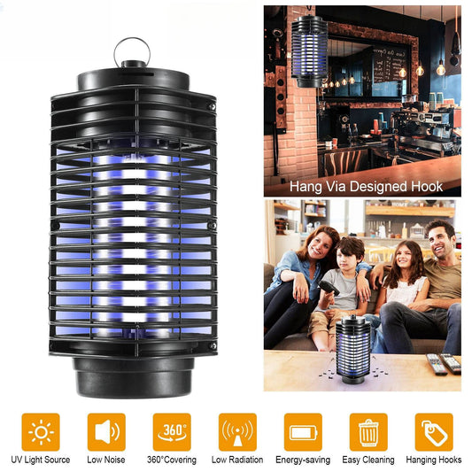 Electric Bug Zapper UV Light Flying Zapper Insect Killer Lamps Pest Mosquito Fly Trap Catcher Odorless Noiseless for Home Restaurant - Discount Msrp 