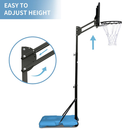 Use for Outdoor Height Adjustable 4.8 to 7.7ft Basketball Hoop 28 Inch Backboard Portable Basketball Goal System with Stable Base and Wheels - Discount Msrp 