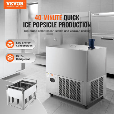 VEVOR Commercial Popsicle Machine 4 Mold Set - 120 PCS Ice Pops Making Machine - Discount Msrp 