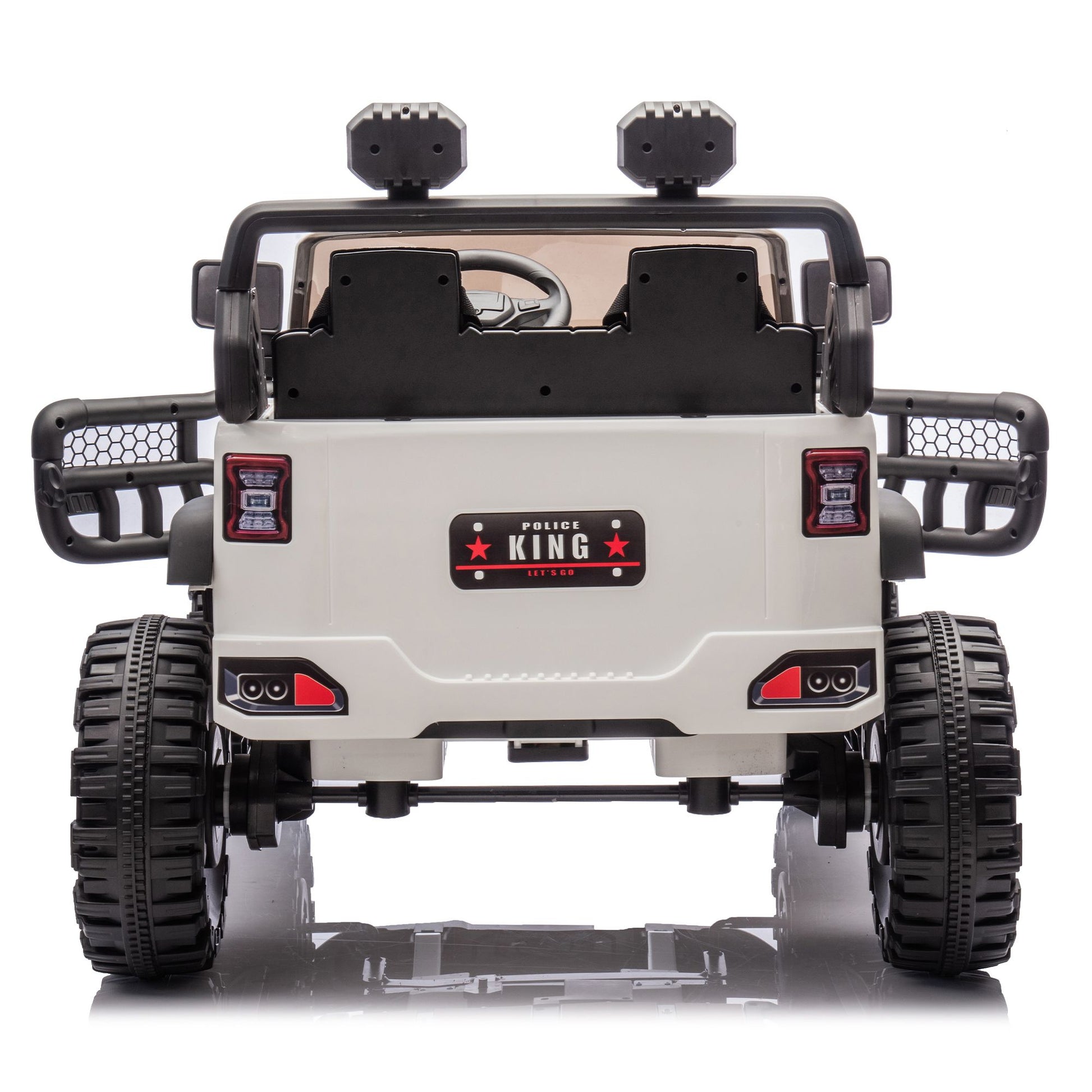 24V Two-seater Kids Ride On Electric Car W/parents control,Seat width 19.69in,400W motor,Four-wheel suspension,light&searchlight,USB,MP3,Bluetooth,Provide a speed of 1.86-4.35MPH for kids of 3+. - Discount Msrp 