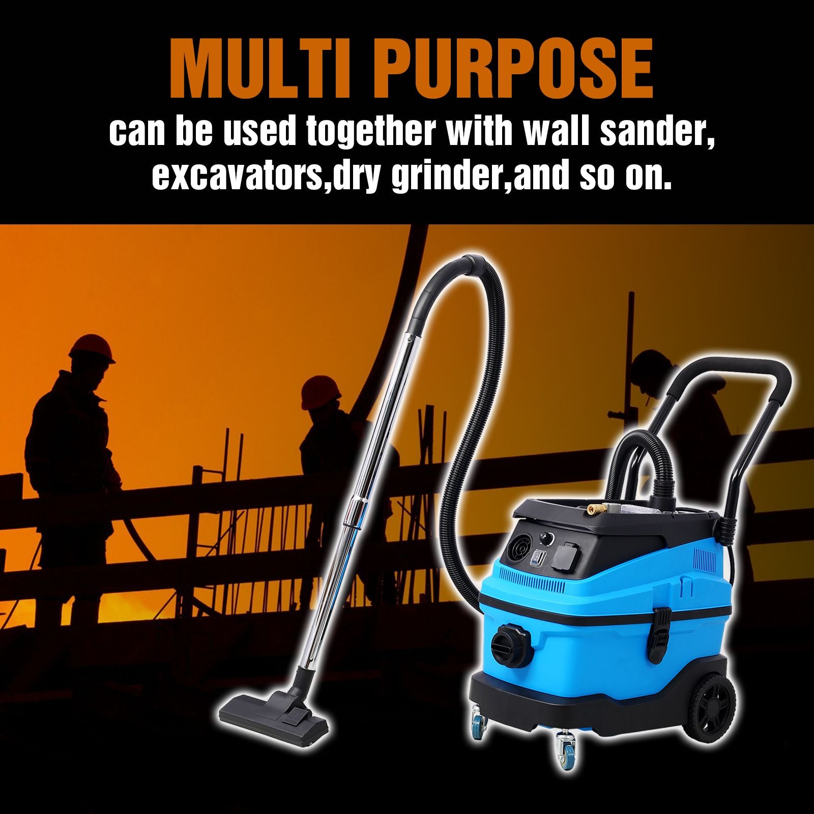 Wet Dry Blow Vacuum 3 in 1 Shop Vacuum Cleaner with More Than 18KPA Powerful Suction Great for Garage, Home, Workshop, Hard Floor and Pet Hair 8 Gallon Large Capacity 6 Peak Hp 1200W - Discount Msrp 