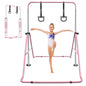 Pink Multi-Functional Adjustable Height Children's Horizontal Gymnastic Bar With Bear Rings - Discount Msrp 