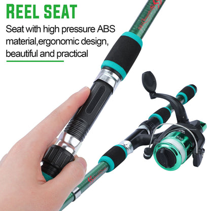 Sougayilang Travel Telescopic Fishing Rod Glass Fiber Fishing Pole - Discount Msrp 