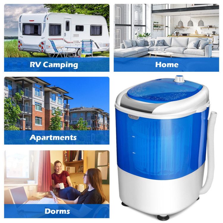 5.5 lbs Portable Semi Auto Washing Machine for Small Space - Discount Msrp 