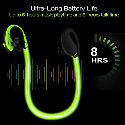 Wireless Sports Headsets Wireless V4.1 Neckband Earphones HD Stereo Sweat-proof Headphones Earbuds - Discount Msrp 