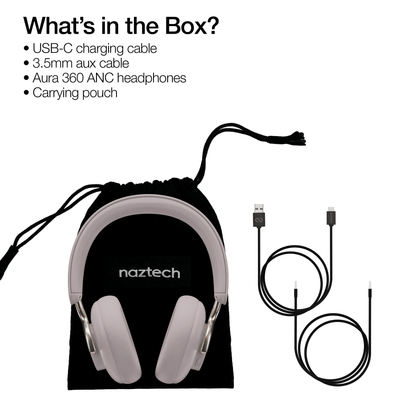 Naztech Aura 360 ANC Wireless Headphones - Discount Msrp 