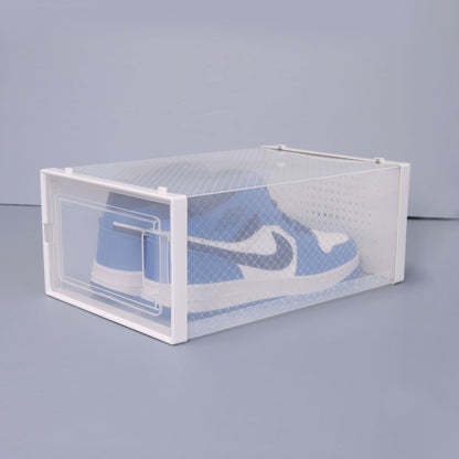 Set of 12 Stackable Clear Plastic Transparent Shoe Storage Box in Home - Discount Msrp 