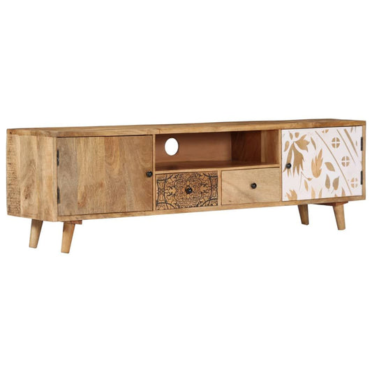 TV Stand 55.1"x11.8"x15.7" Solid Wood Mango - Discount Msrp 