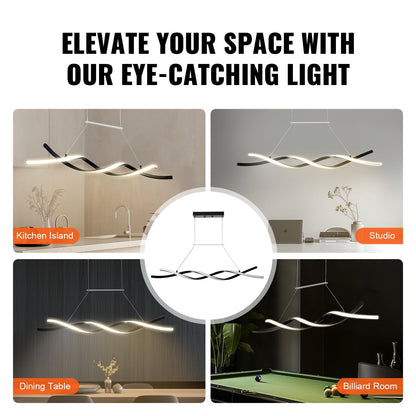 VEVOR Modern Chandelier Light Fixtures Dimmable LED Pendant Light Remote Control - Discount Msrp 