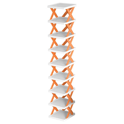 9Tier Narrow Entryway Shoe Rack Plastic Vertical Shoe Organizer Space Saving Free Standing Shoes Storage Shelf Closet Hallway - Discount Msrp 