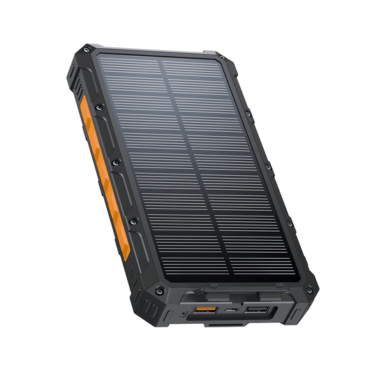 Power Bank Wireless Charger 20000mAh Fast Charging Power Bank for All Mobile Devices, Solar Portable Charger with Dual Flashlights, Carabiner - Discount Msrp 