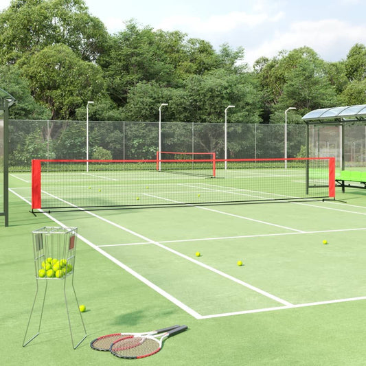 Tennis Net Black and Red 236.2"x39.4"x34.3" Polyester - Discount Msrp 