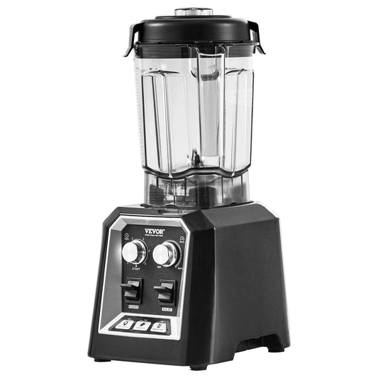 VEVOR Professional Blender, Commercial Countertop Blenders, 68 oz Jar Blender Combo, Stainless Steel 3 Functions Blender, for Frozen Drinks, Shakes, Smoothies, Peree, and Crush Ice, Black - Discount Msrp 