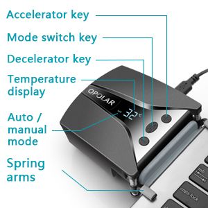 Laptop Fan Cooler with Temperature Display; Rapid Cooling; Auto-Temp Detection; 13 Wind Speed(2600-5000RPM); Perfect for Gaming Laptop; Nintendo Switch - Discount Msrp 