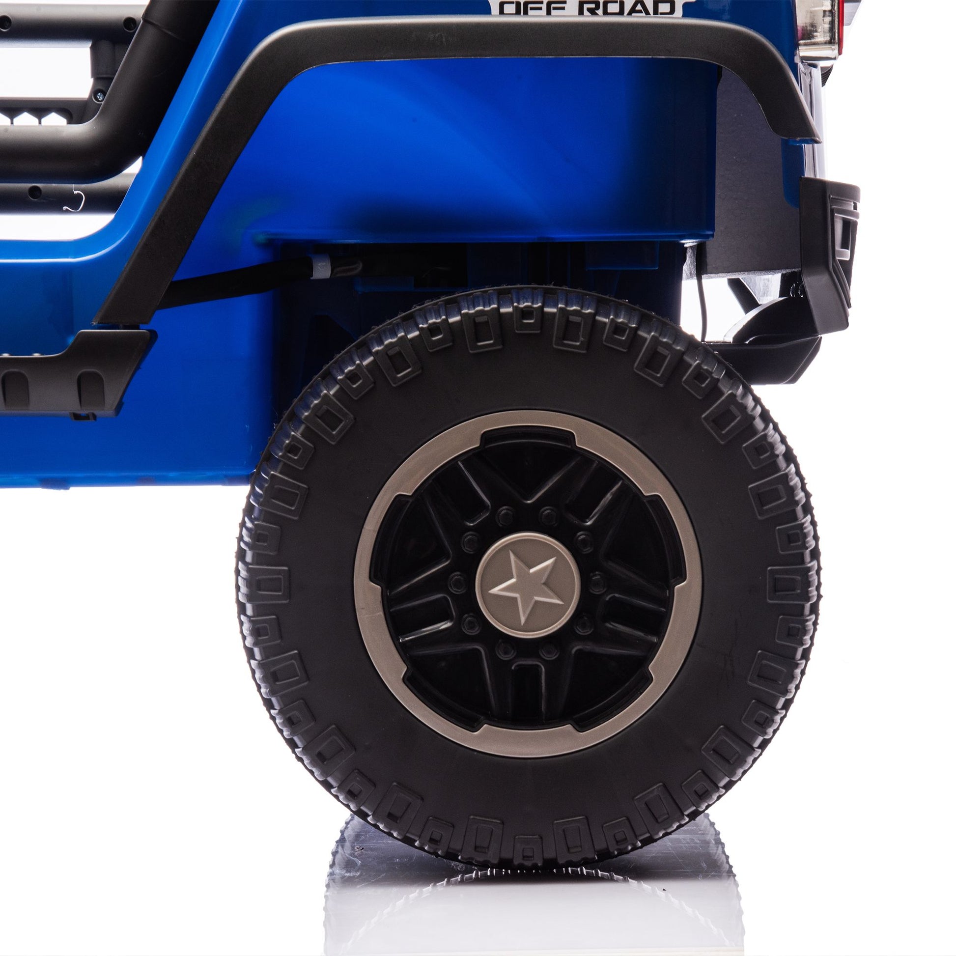 24V Two-Seater Kids Ride On Truck Car W/Parents Control,200w*2,Seat width 20.28in,Four-wheel Suspension,LED Lights,Music,MP3,Bluetooth,Two independent seat belts,Suitable for off-road For Kids Aged 3+ - Discount Msrp 