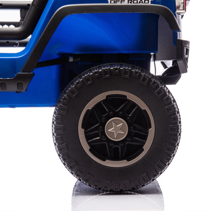 24V Two-Seater Kids Ride On Truck Car W/Parents Control,200w*2,Seat width 20.28in,Four-wheel Suspension,LED Lights,Music,MP3,Bluetooth,Two independent seat belts,Suitable for off-road For Kids Aged 3+ - Discount Msrp 