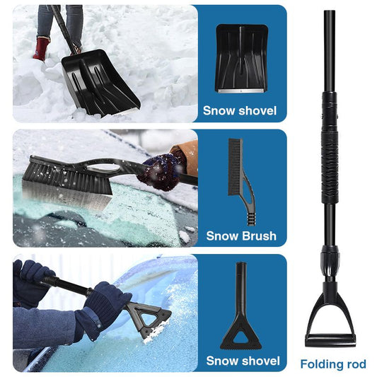 Snow Shovel, 2025 New Upgrade Large-Capacity Lightweight Aluminum Portable Snow Shovel, Parent-Child Playing Snow Shovel - Discount Msrp 