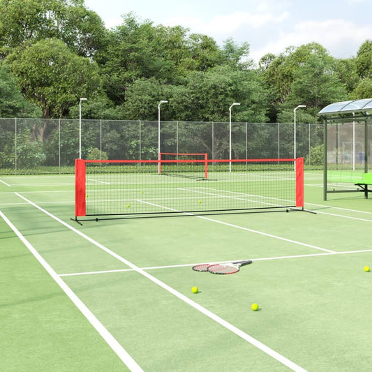 Tennis Net Black and Red 157.5"x39.4"x34.3" Polyester - Discount Msrp 