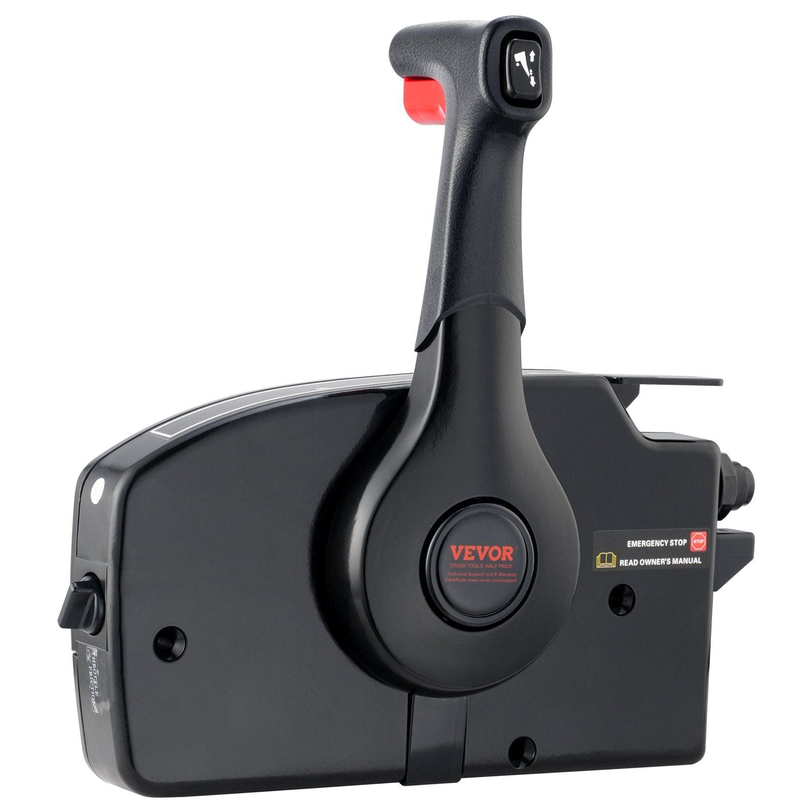 VEVOR Boat Throttle Control, 881170A13 Side-Mounted Outboard Remote Control Box for Mercury PT 4-Stroke, Marine Throttle Control Box with Power Trim Switch, 16.6 ft Harness 14 Pin, and Lanyard - Discount Msrp 