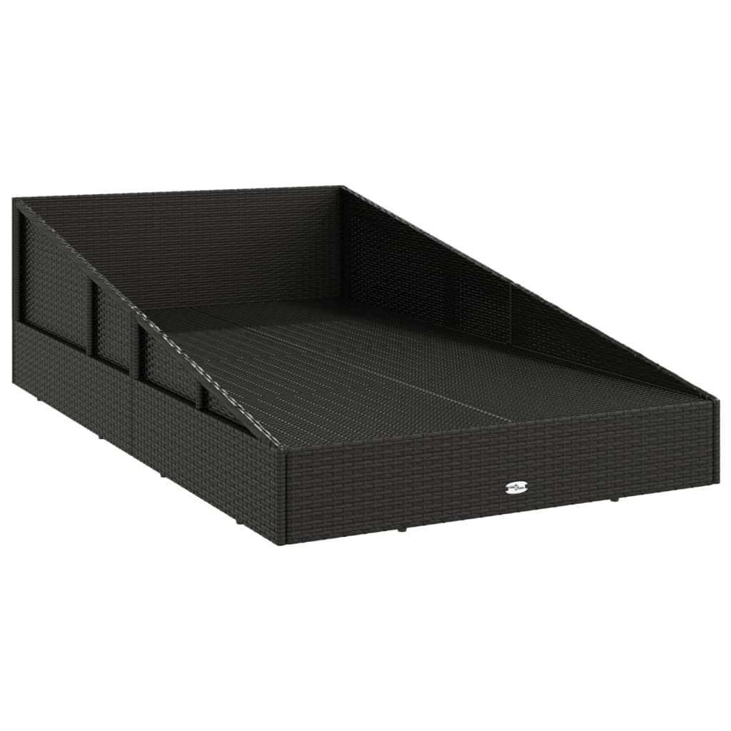 Garden Bed Black 43.3"x78.7" Poly Rattan - Discount Msrp 