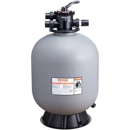 VEVOR Sand Filter, 24-inch, Up to 65 GPM Flow Rate, Above Inground Swimming Pool Sand Filter System with 7-Way Multi-Port Valve, Filter, Backwash, Rinse, Recirculate, Waste, Winter, Closed Functions - Discount Msrp 