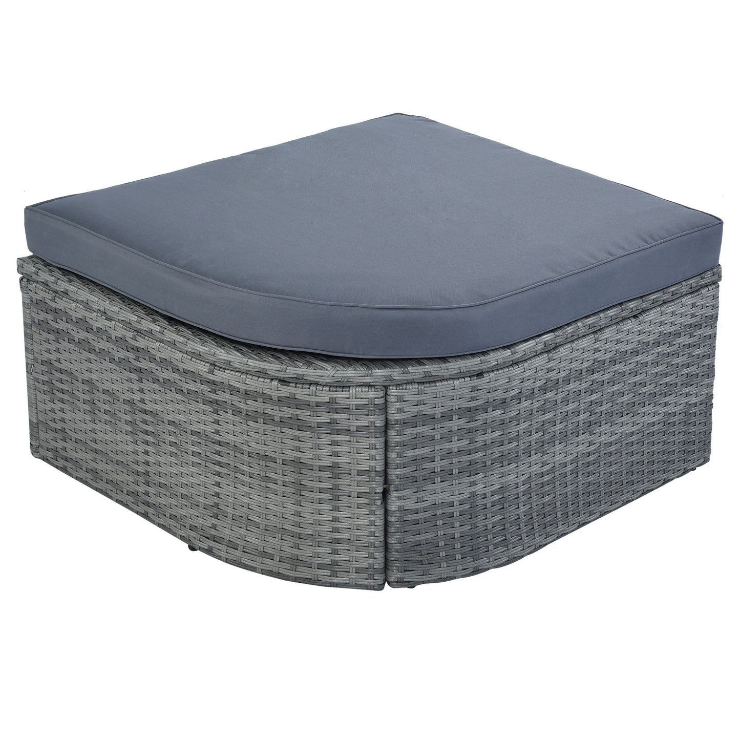 Outdoor Patio Furniture Set Daybed Sunbed with Retractable Canopy Conversation Set Wicker Furniture - Discount Msrp 