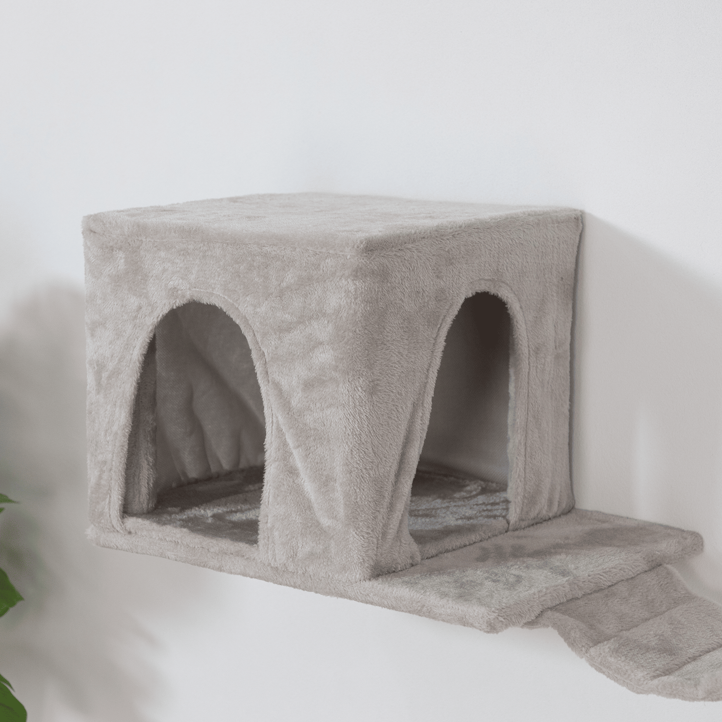 Wall-mounted Cat Tree, Cat Furniture with 2 Cat Condos House, 3 Cat Wall Shelves, 2 Ladder, 1 Cat Perch, Sisal Cat Scratching Posts and Pad - Discount Msrp 